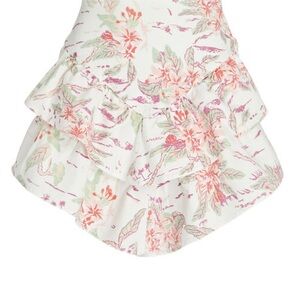 The ruffle denim skirt